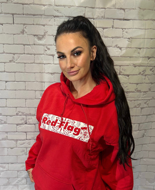 Red Flag Paisley Logo Hoodie