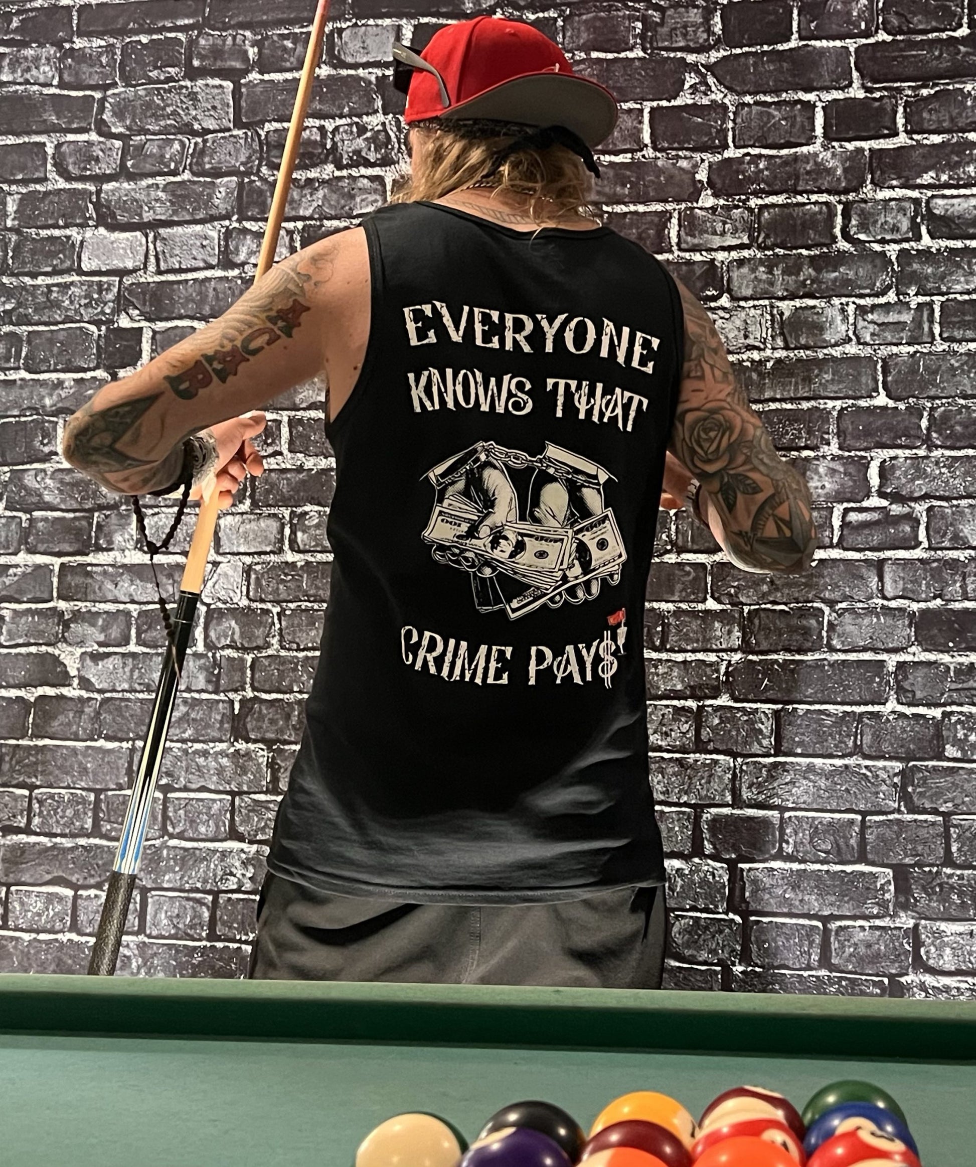 CRIME PAYS TANK TOP image 0