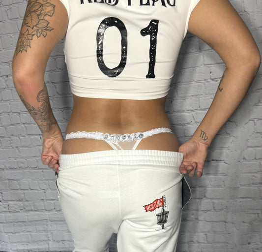 White sweat pants image 1