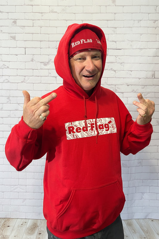 Red Flag Paisley Logo Hoodie - Wholesale
