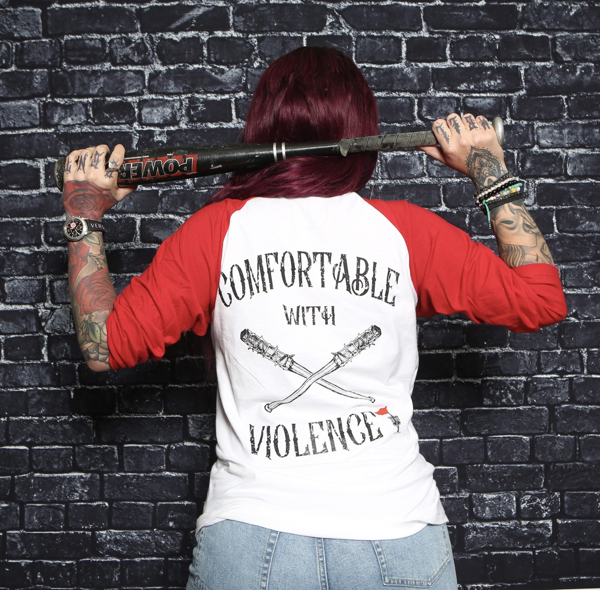 Comfortable with Violence, White &amp; Red 3/4 image 0