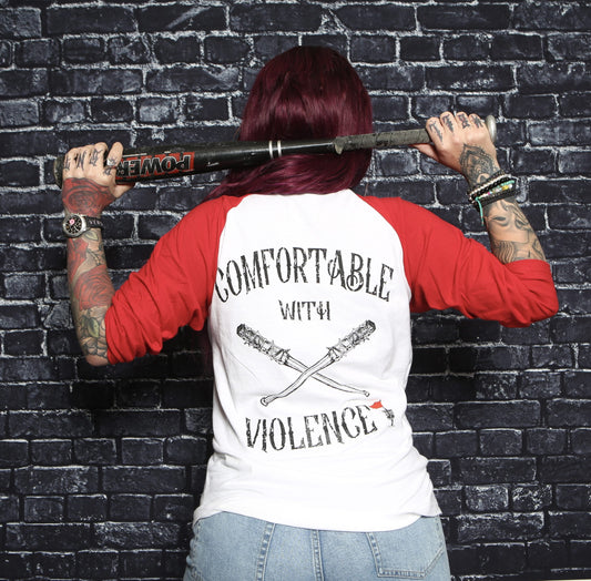 Comfortable with Violence, White &amp; Red 3/4 image 0
